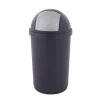 Merkloos Afvalbak Met Pushdeksel Blauw/Zilver (45 liter) Sale