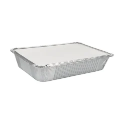 Merkloos Aluminium bak + deksel 21 x 15 x 4 cm (25 stuks) Hot