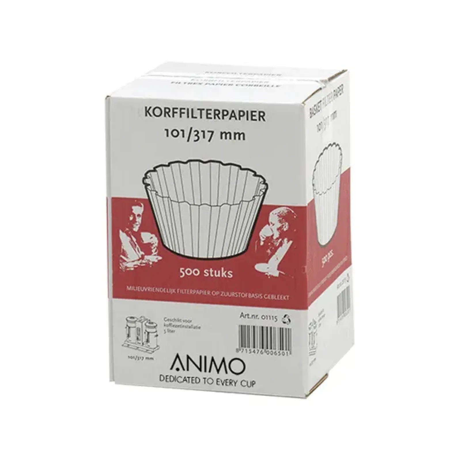 Animo Korffilterpapier 101/317 (500 stuks) Online