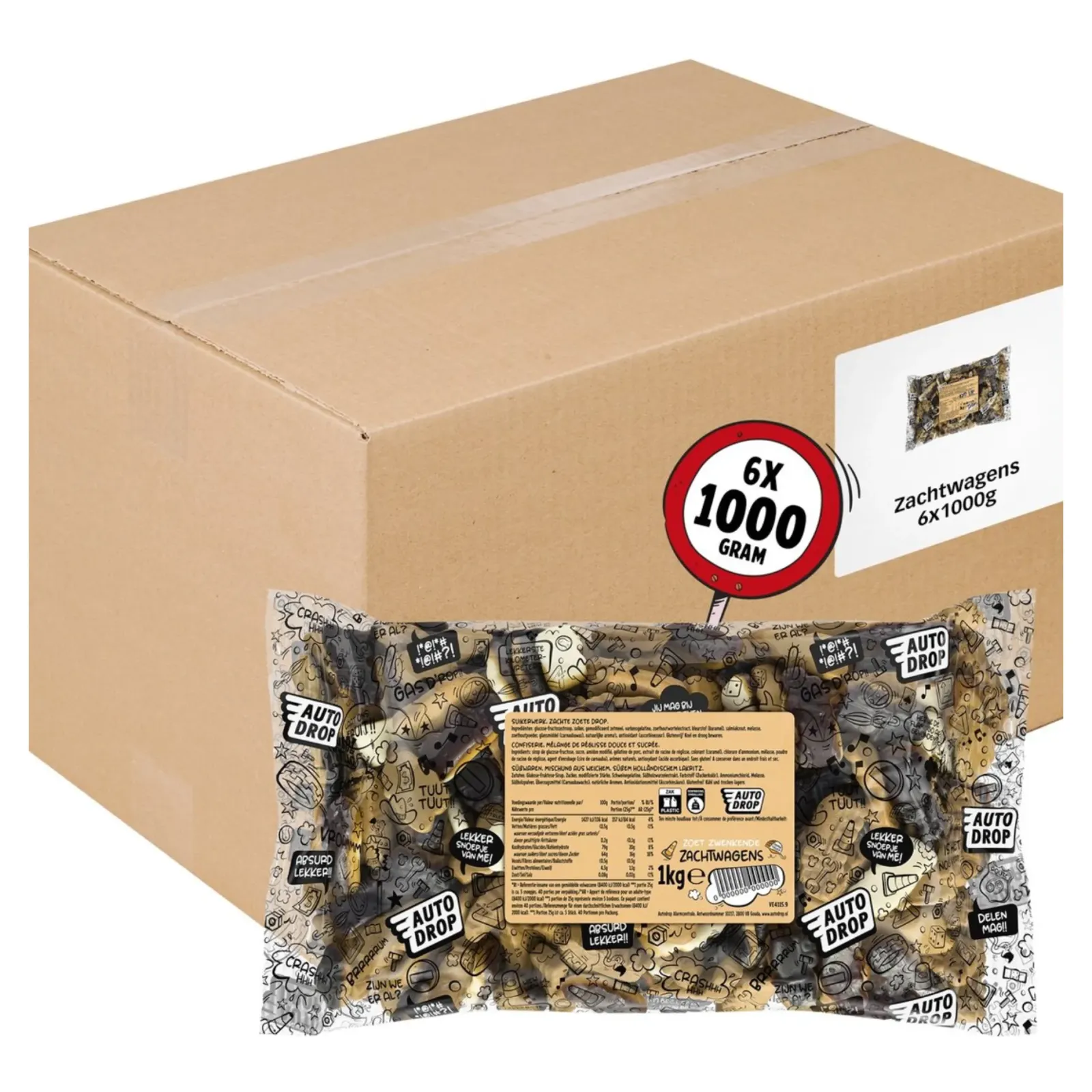 Autodrop Zacht Wagens (6x1kg) Sale