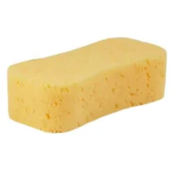 Merkloos Autospons geel (22x 11,6x 6,5cm) New