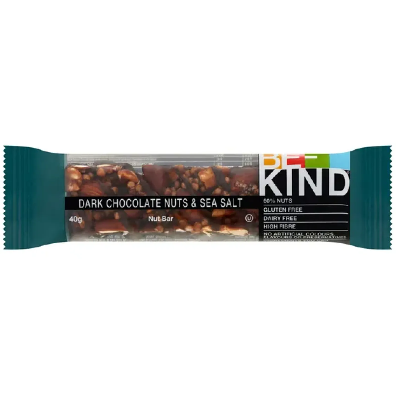 BE-KIND Single Dark Chocolate Nuts & Seasalt (12x40gr) Clearance