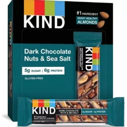 BE-KIND Single Dark Chocolate Nuts & Seasalt (12x40gr) Clearance
