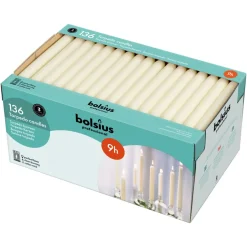 Bolsius Professional Torpedokaarsen Ivoor 240/22 mm 9h (136 stuks) Best