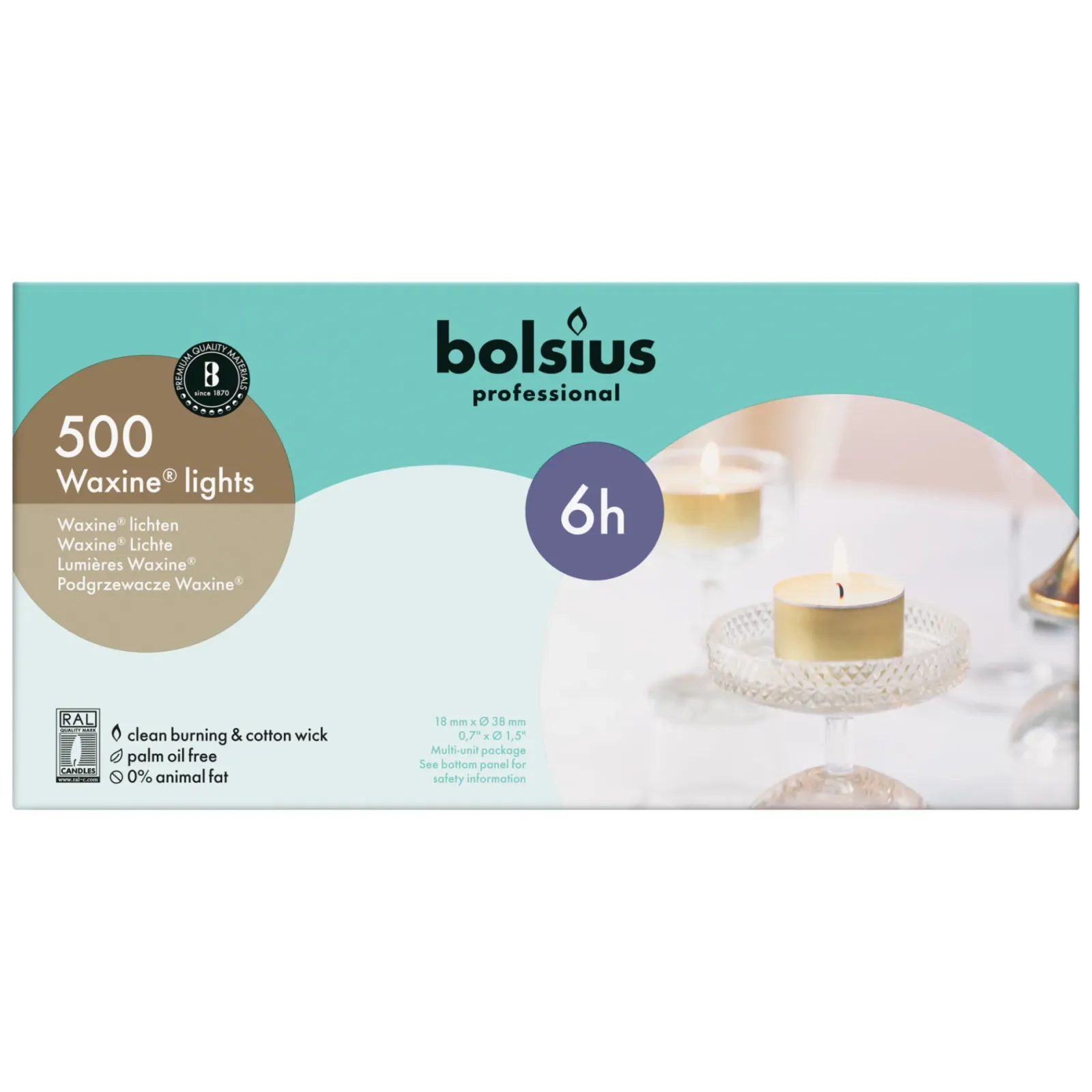 Bolsius Professional Waxinelichten 6 uur (500 stuks) Clearance