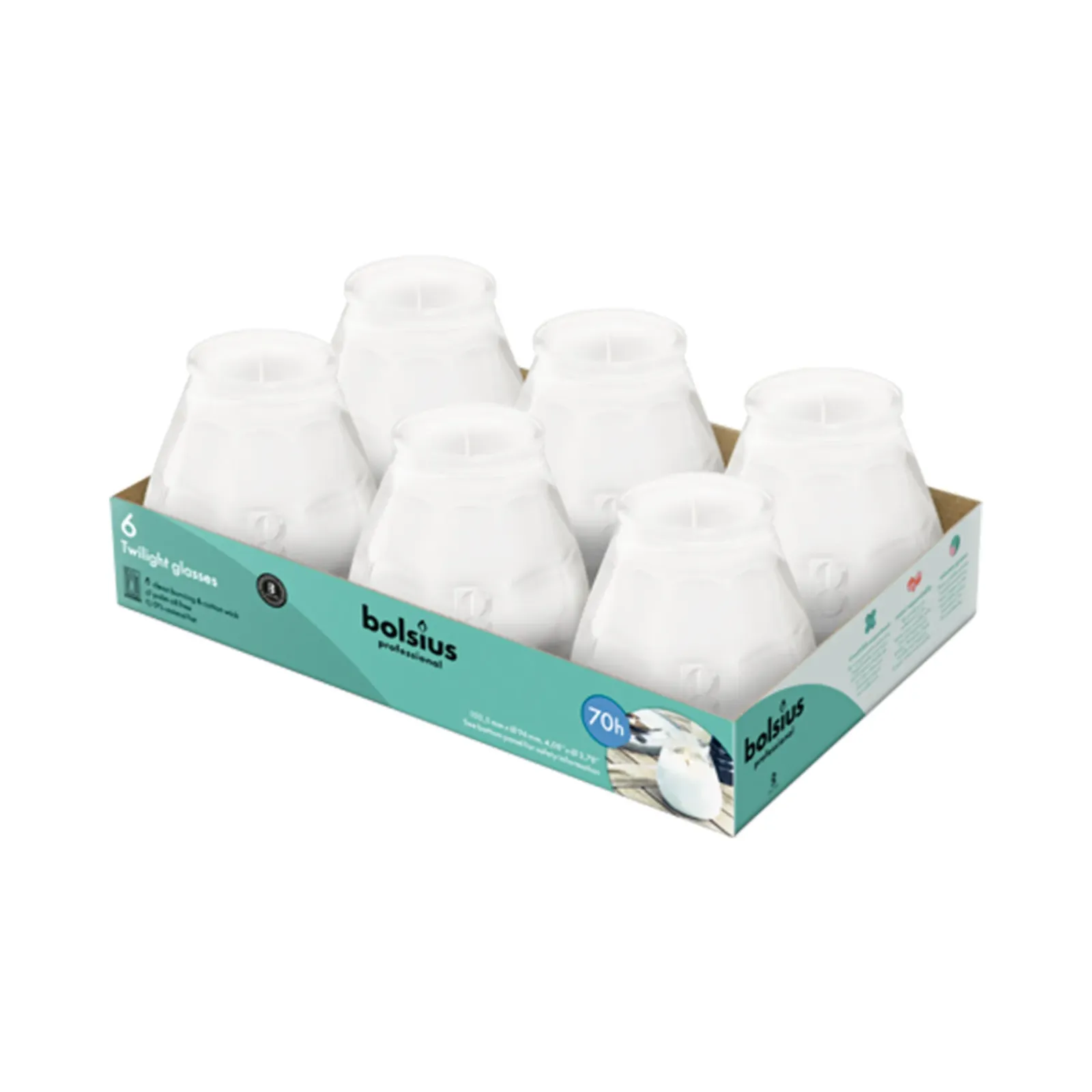 Bolsius Prof Twilight wit (6 stuks) Clearance