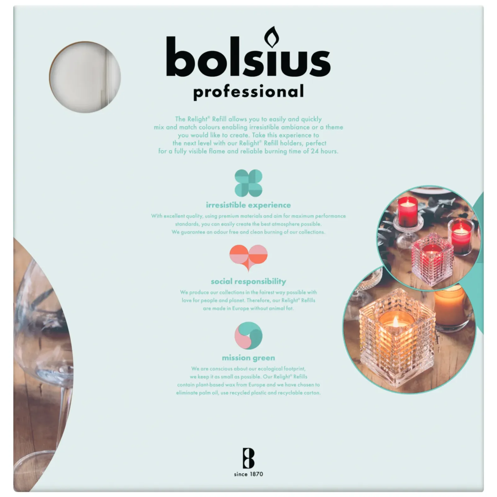 Bolsius relight navulling transparant (100 stuks) Clearance