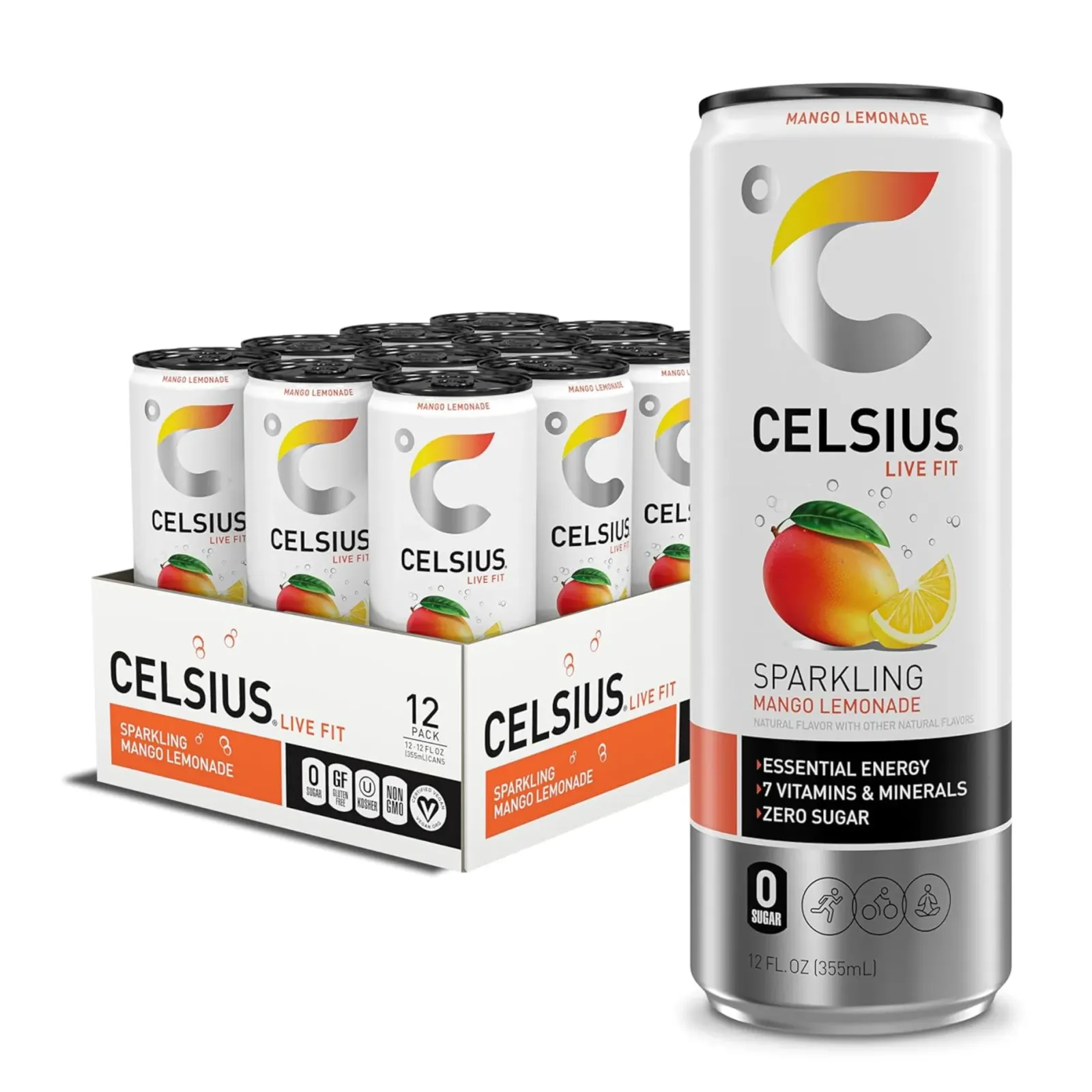 Celsius Mango Lemonade blik (12x 250ml) Hot