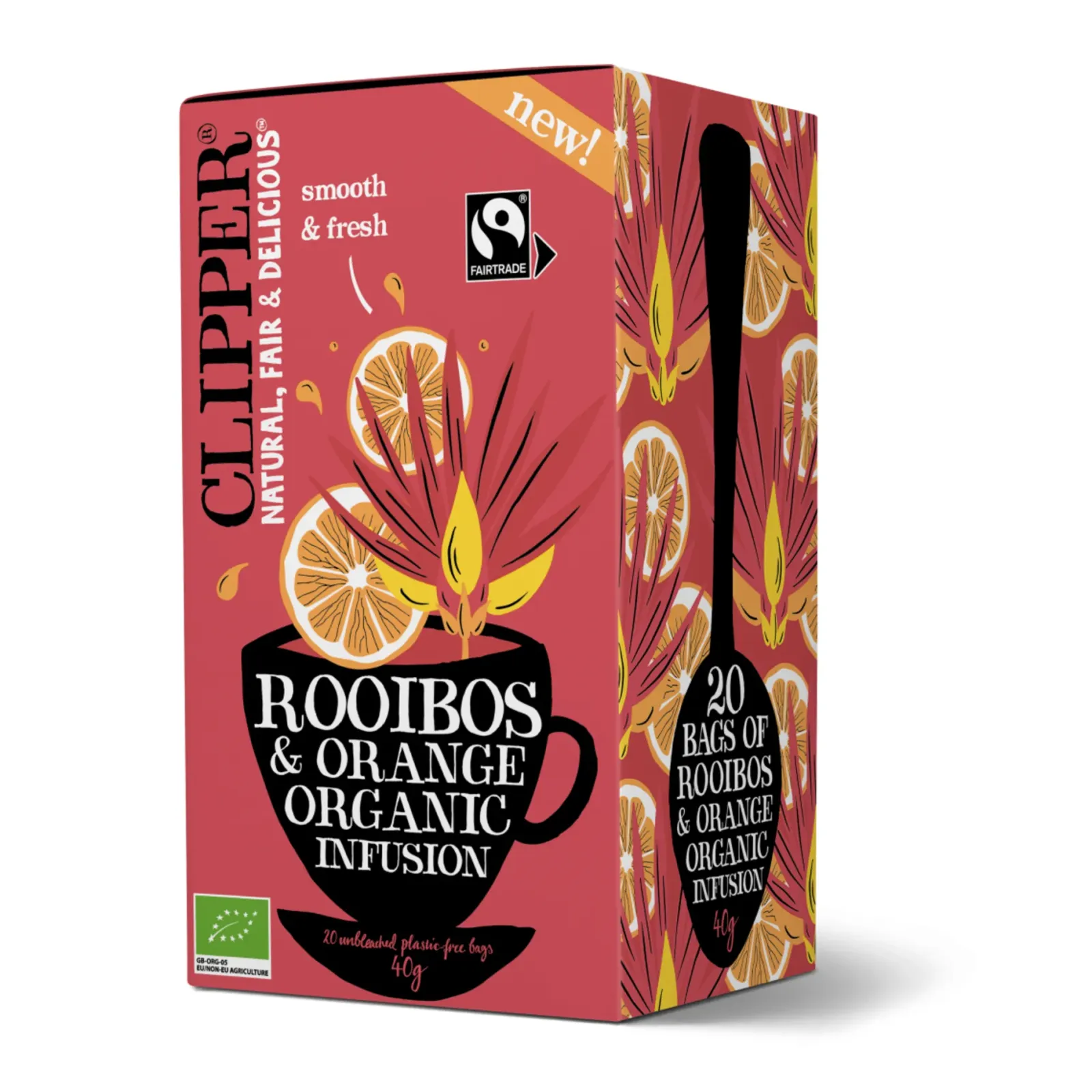 Clipper Rooibos & Orange BIO (4x 20 stuks) New