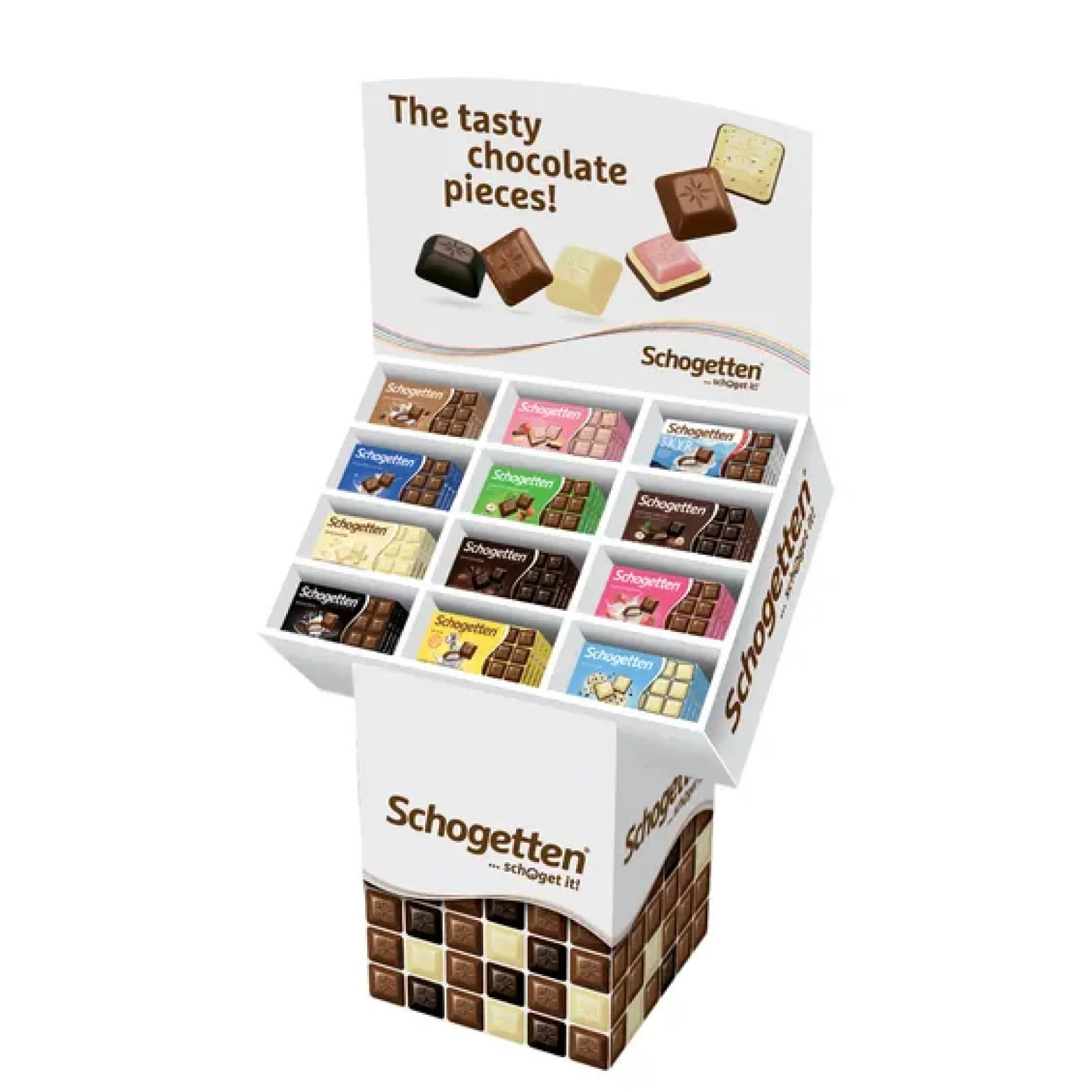 Display schogetten assorti (180 stuks) Outlet
