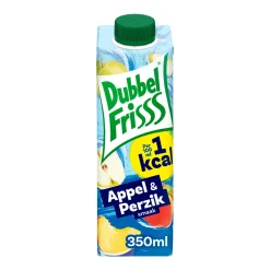 DubbelFrisss 1Kcal Appel Perzik pak (8x 350ml) Sale