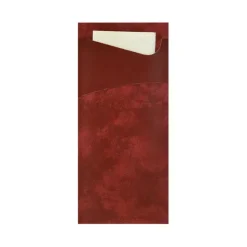 Duni sacchetto bordeaux met 2 laags champagne servet (100 stuks) Best