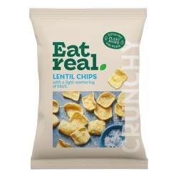 Eat Real Salted Lentil Chips (10X 95gr) New