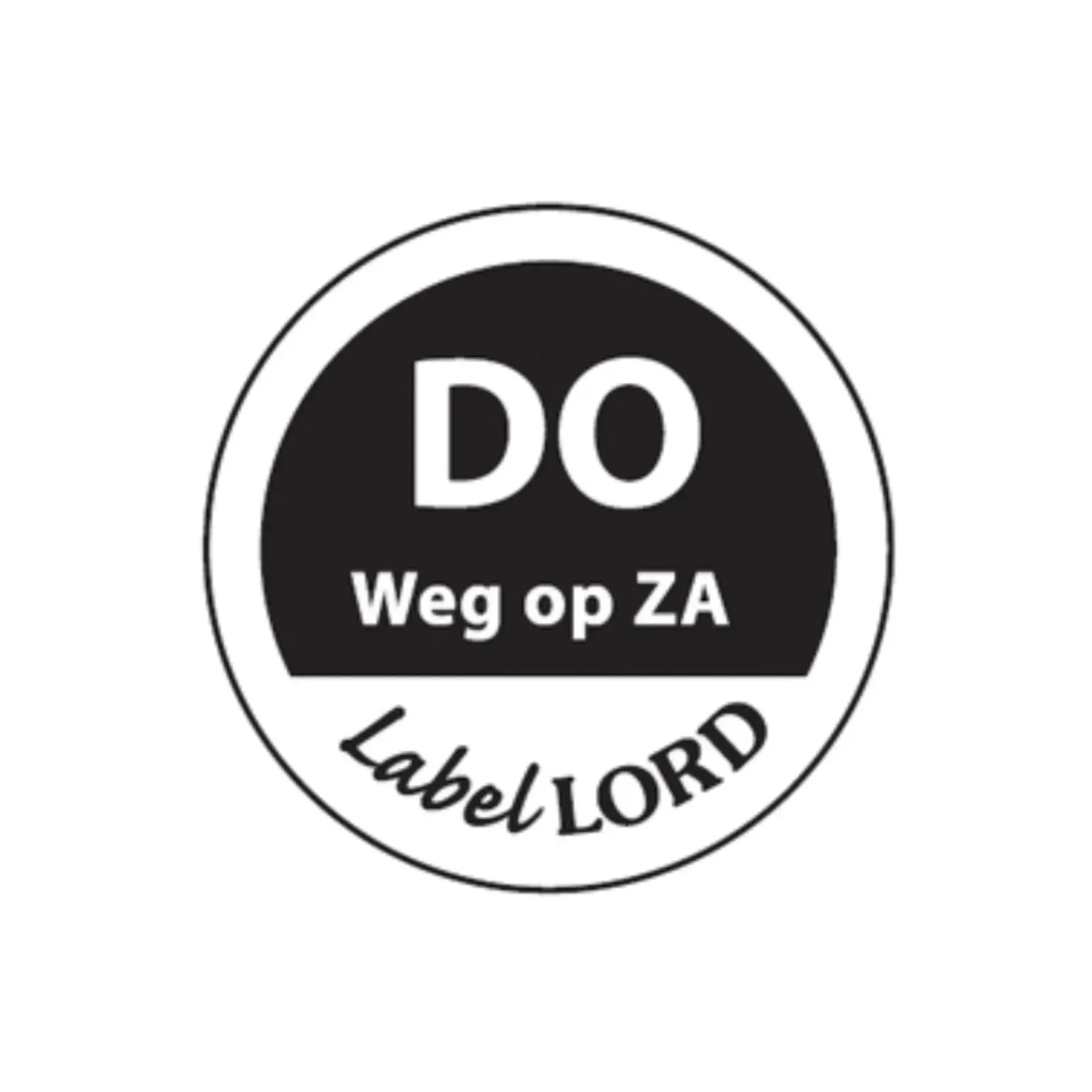 Daymark Etiket ‘Donderdag Weg Op Zaterdag’ (500 stuks)
