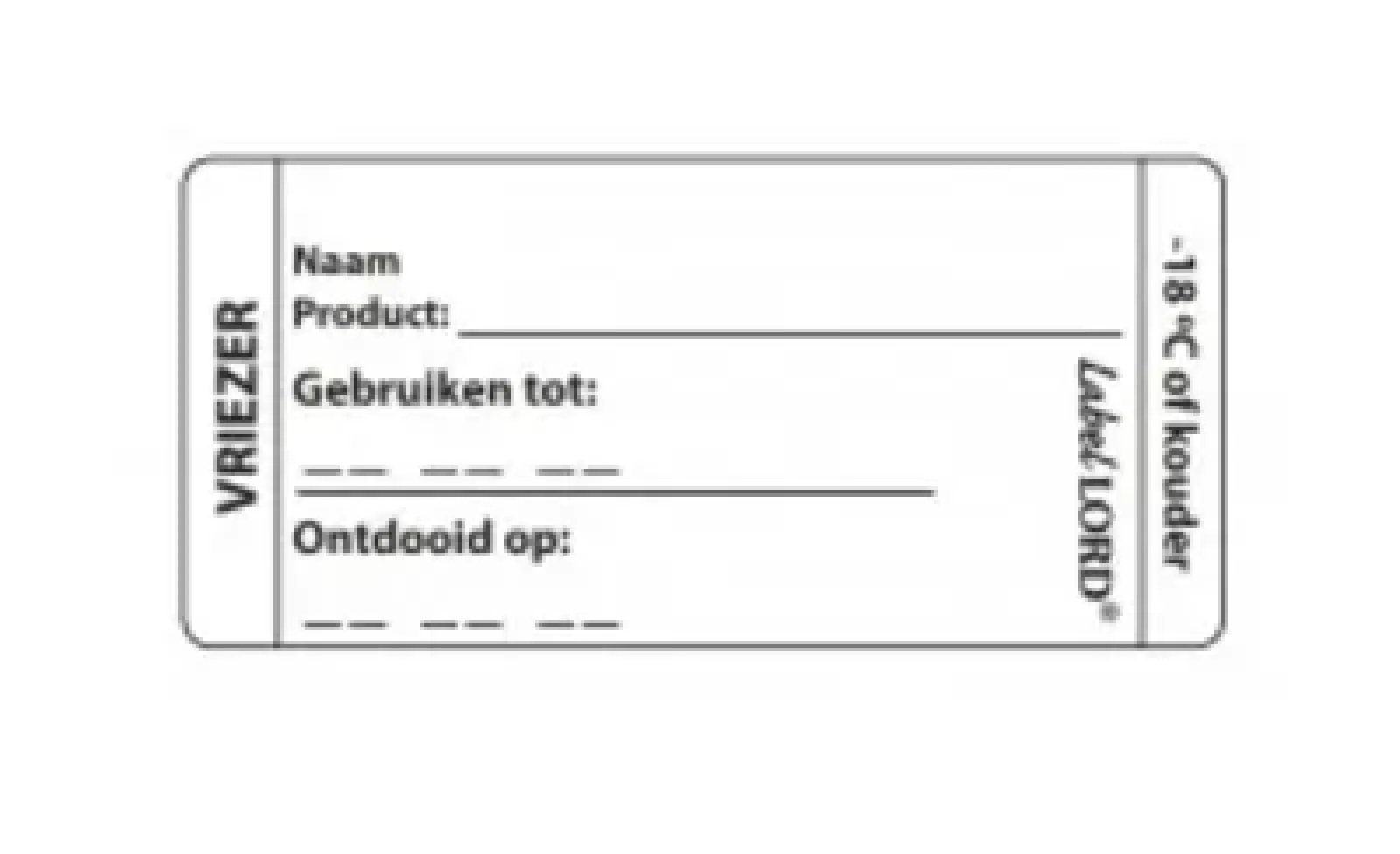 Daymark Etiket labellord vriezer (250 stuks) New