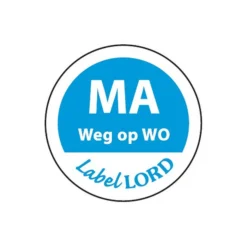 Daymark Etiket ‘Maandag Weg Op Woensdag’ (500 stuks) Best