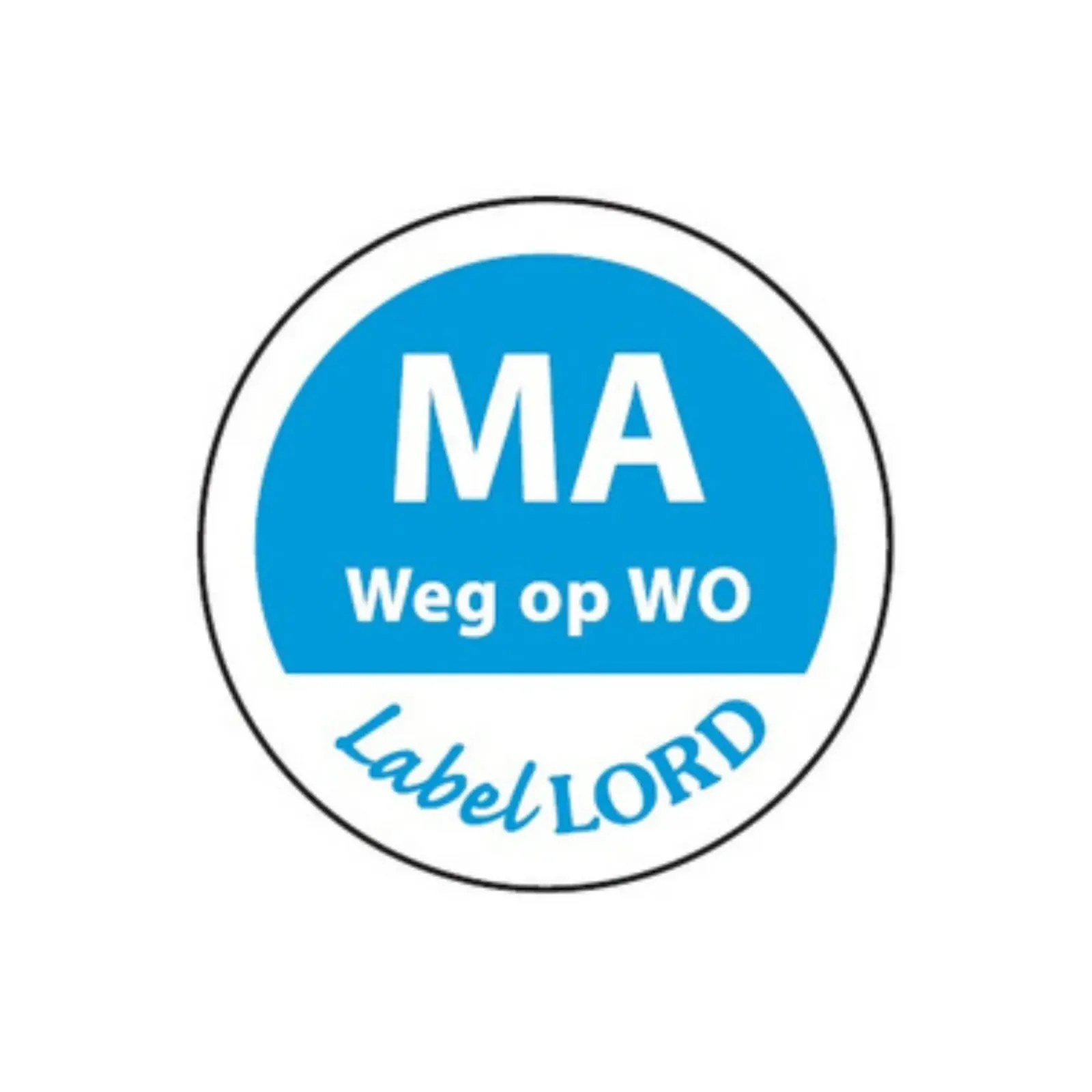 Daymark Etiket ‘Maandag Weg Op Woensdag’ (500 stuks) Best