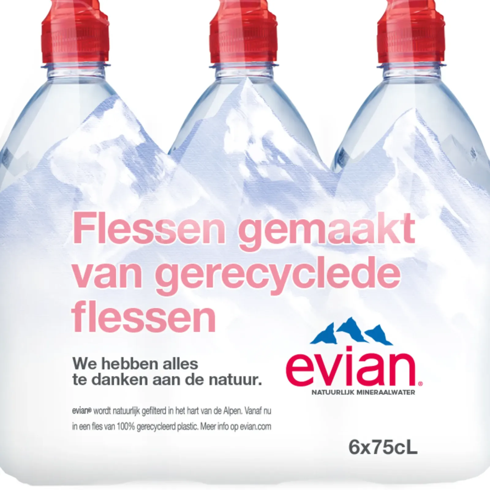 Evian Mineraalwater Pet (6x 75cl) Best