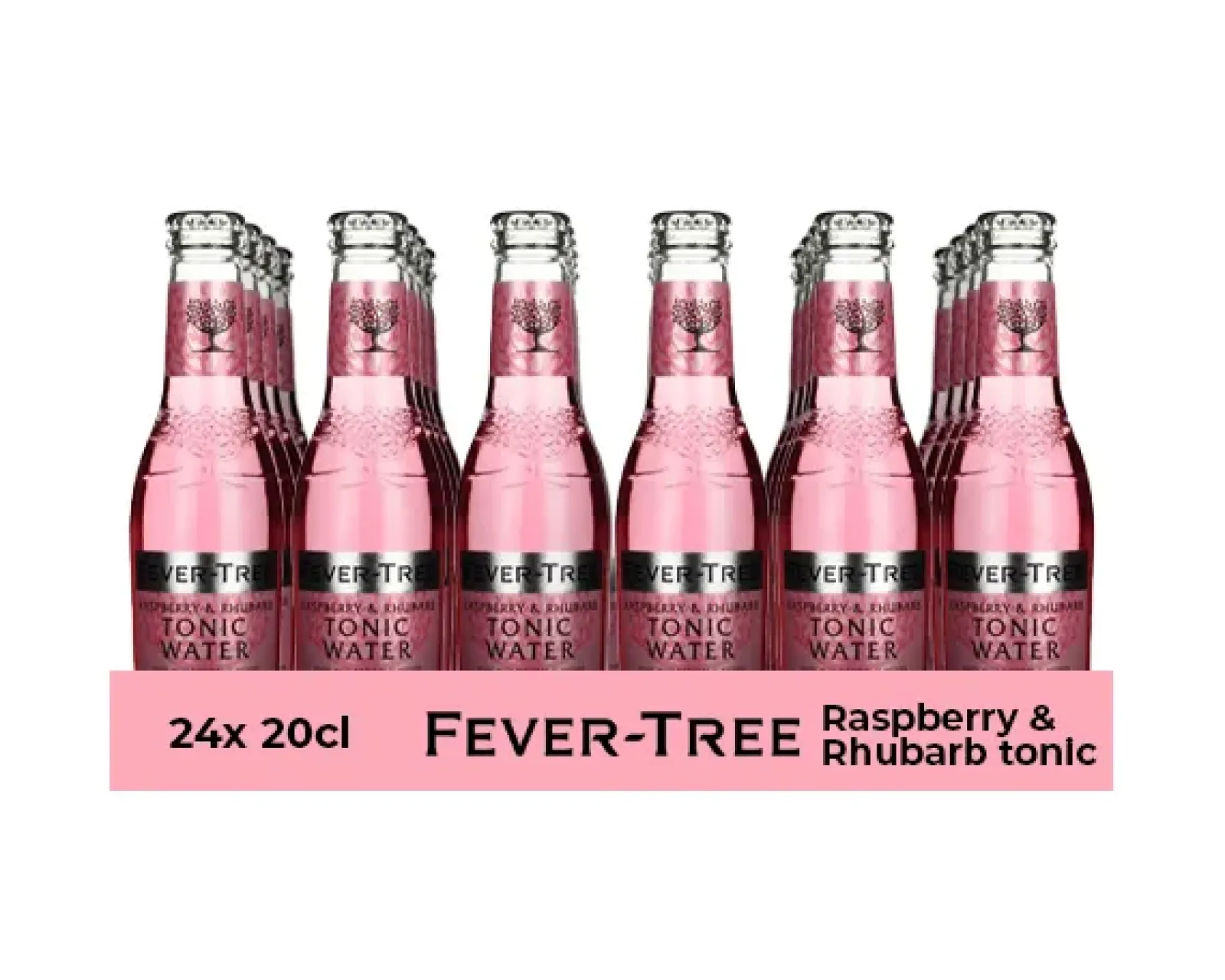 Fever Tree raspberry & rhubarb tonic (24x 20cl) New