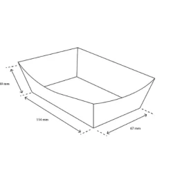TakeAware Frietbakje A13 kraft / wit BIO (400 stuks) New