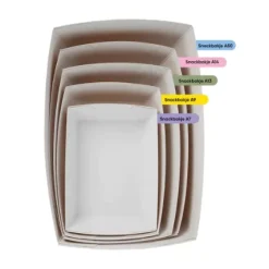 TakeAware Frietbakje A50 Kraft/Wit BIO (400 stuks)