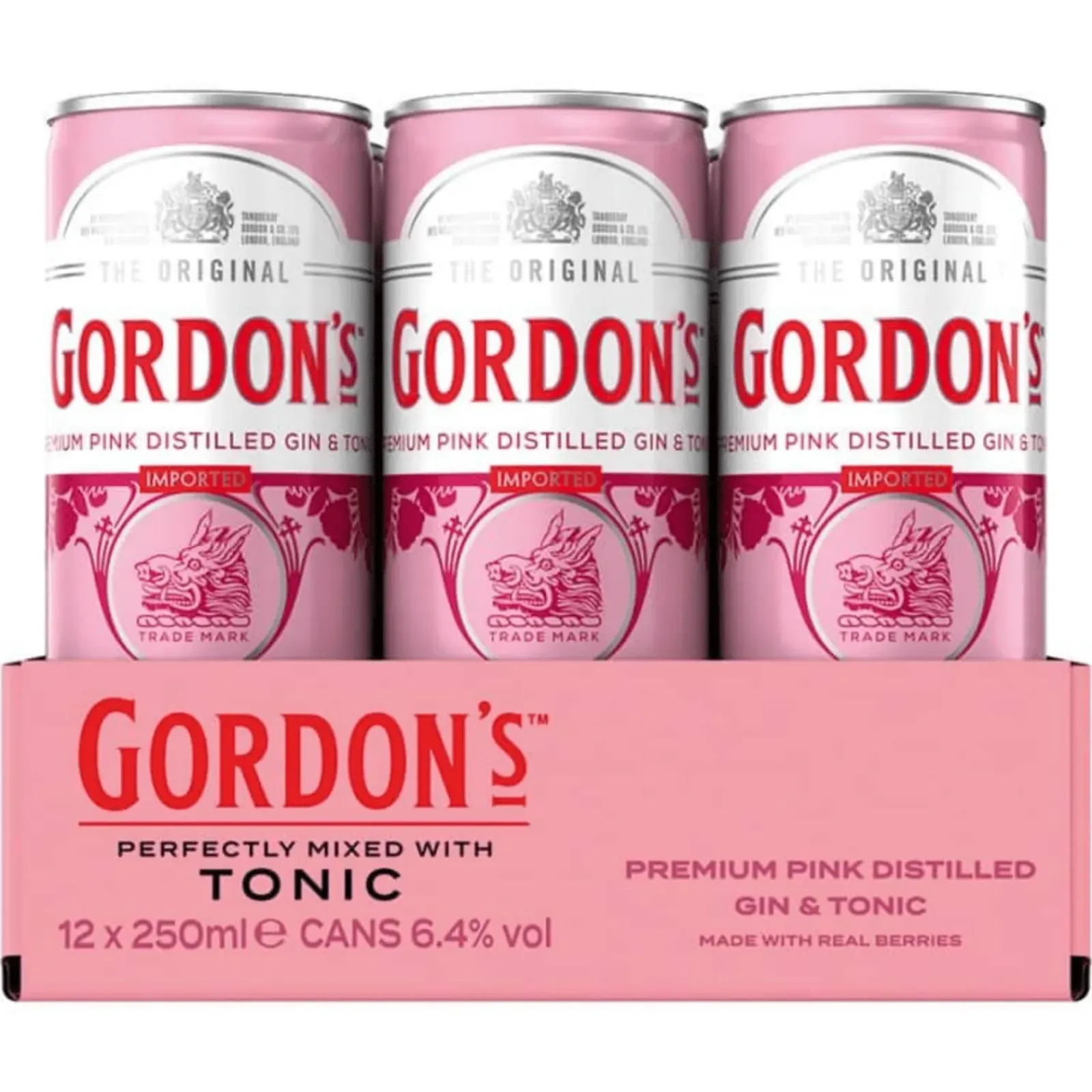 Gordon's Gordon’s pink gin & tonic blik (12x 25cl) Clearance