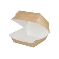 TakeAware Hamburgerbak Klein Kraft/wit Bio (400 stuks) Discount