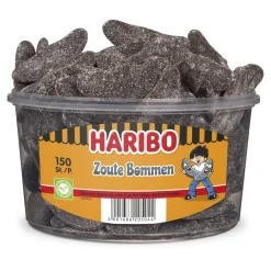 Haribo Drop Zoute Bommen (150 stuks) New