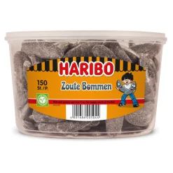 Haribo Drop Zoute Bommen (150 stuks) New
