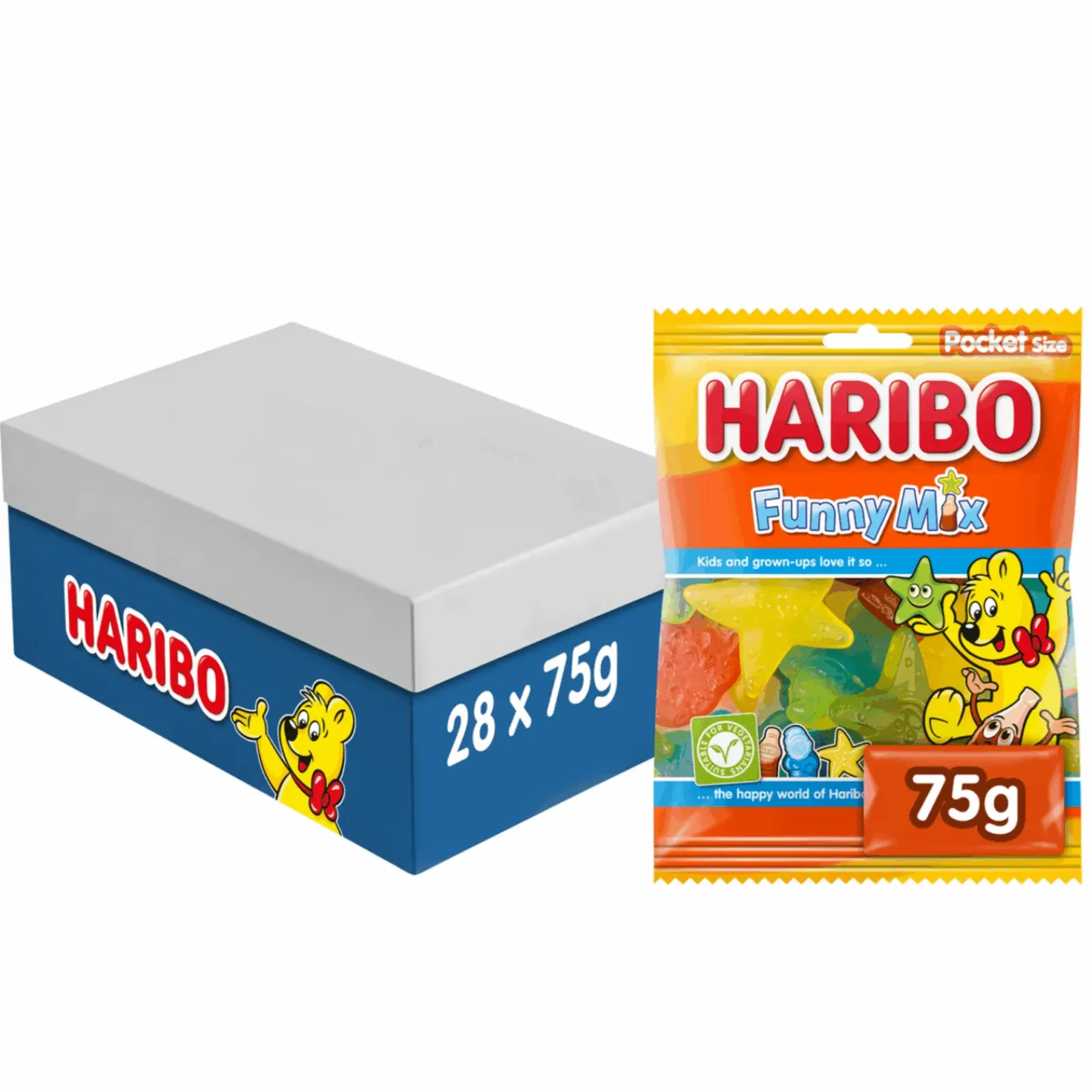 Haribo Funny Mix Zakje (28x 75gr) Clearance