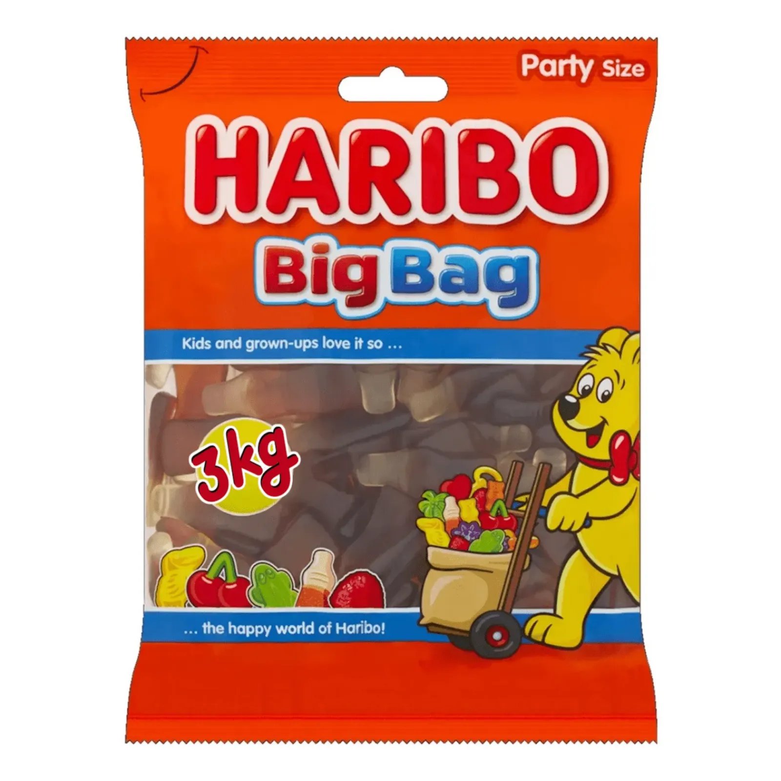 Haribo Happy Cola Flesjes Groot (3kg) Best