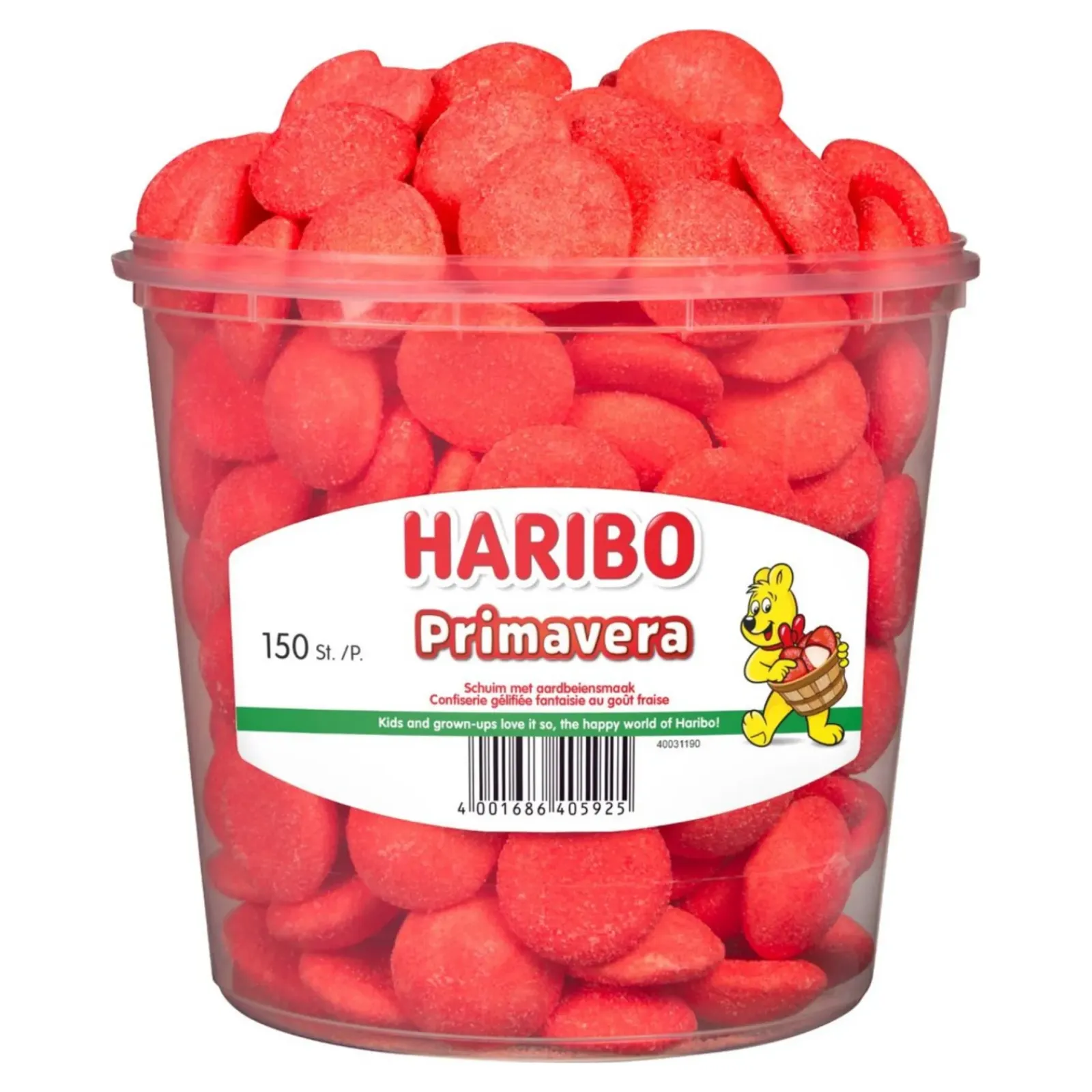 Haribo Schuim Primavera Aardbeien (150 stuks) Outlet