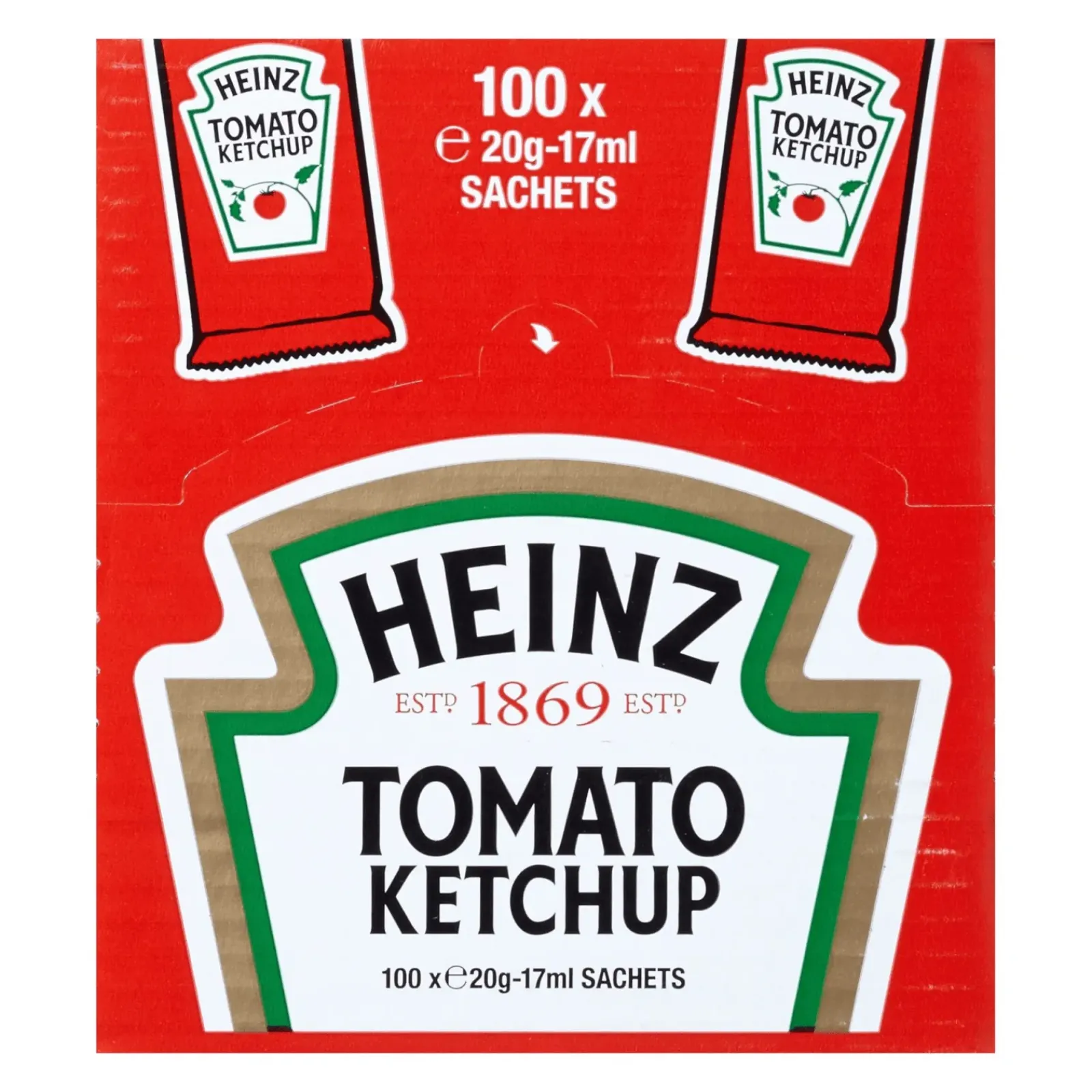 Heinz Tomatenketchup Sachets (100x 17ml) Hot