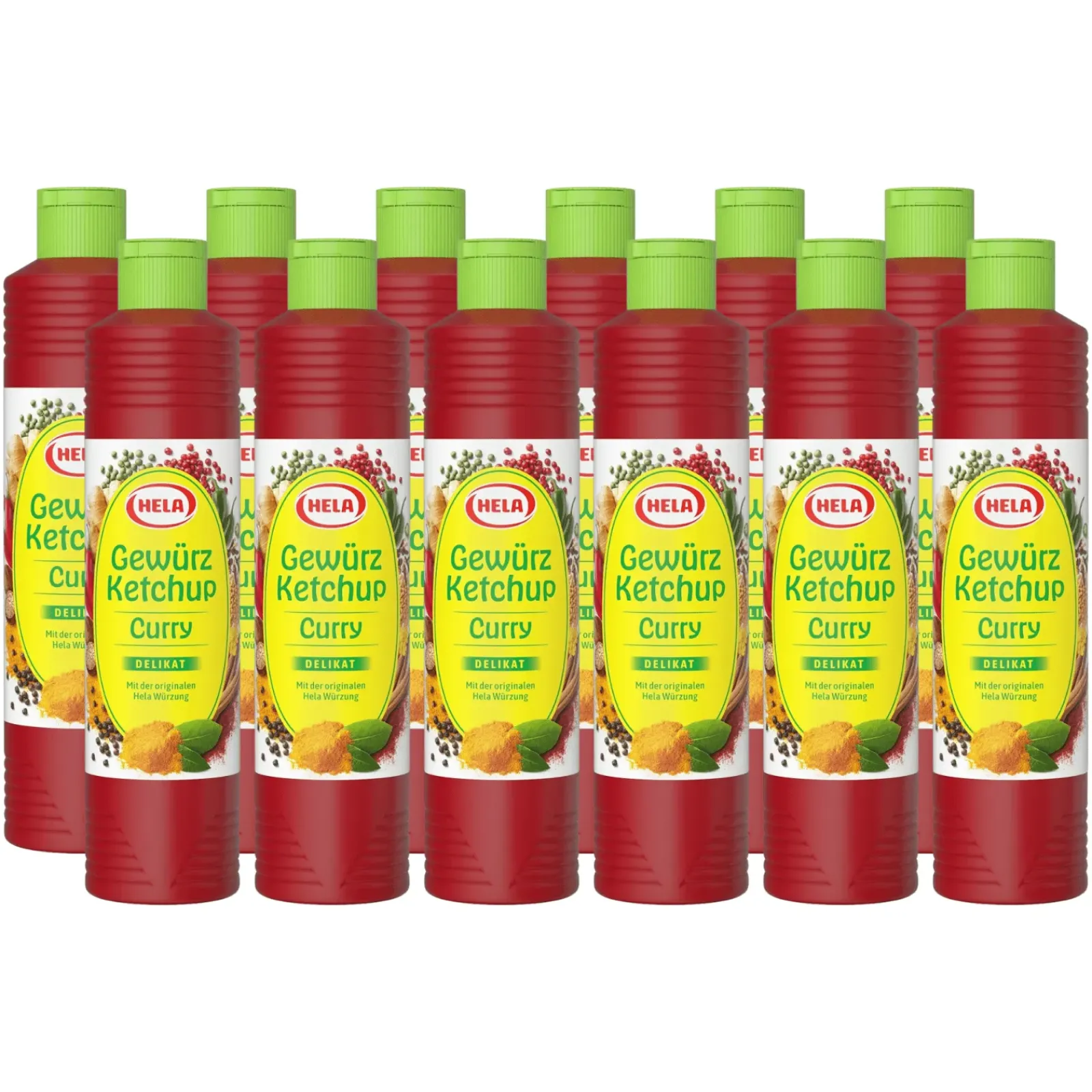 Hela Curry Gewürzketchup Delikat (12x 800ml) New