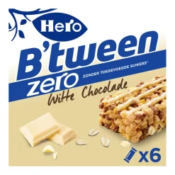 Hero B’tween Zero Witte Chocolade (60x 20gr) Best