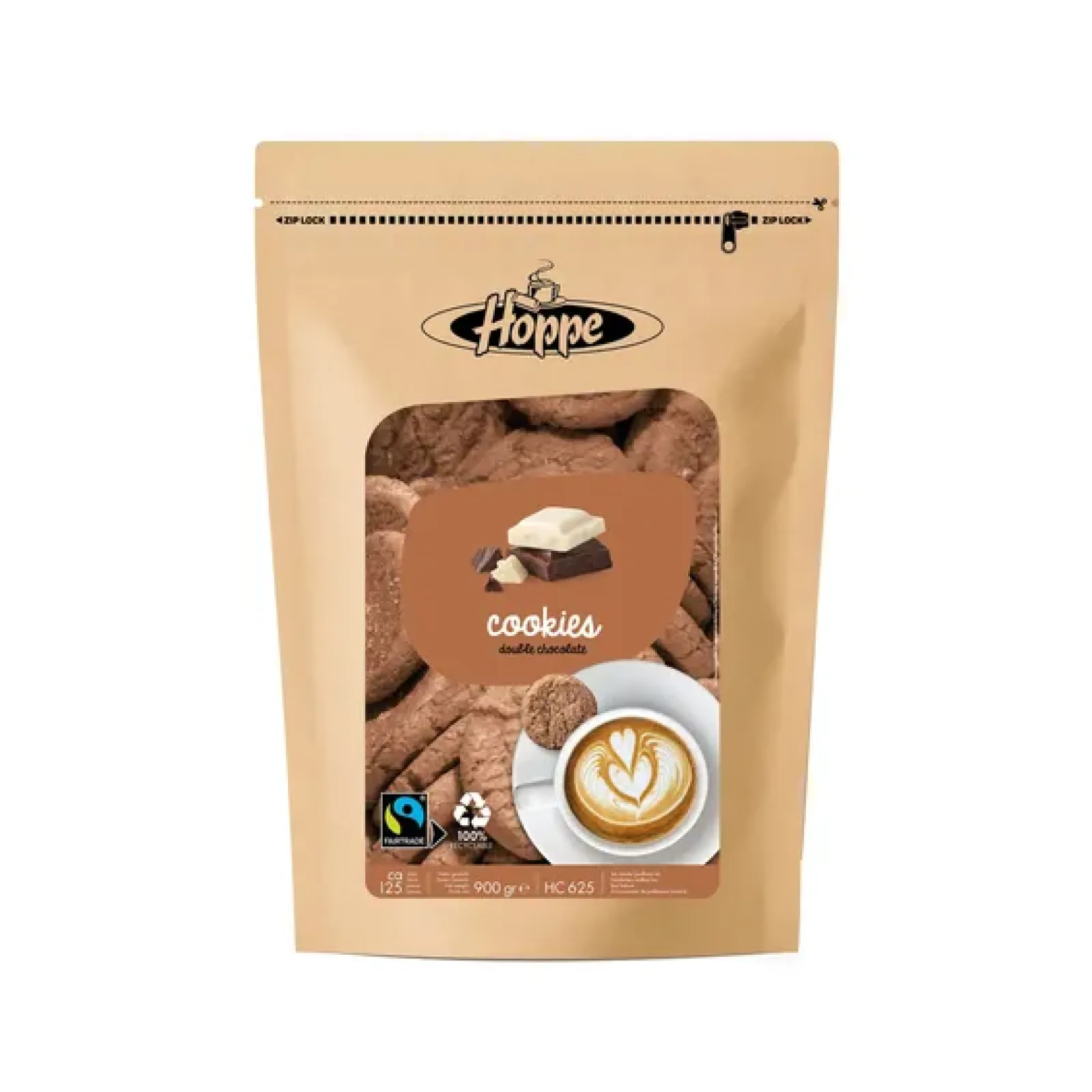 Hoppe Cookies Double Chocolate Fairtrade (900gr) Best