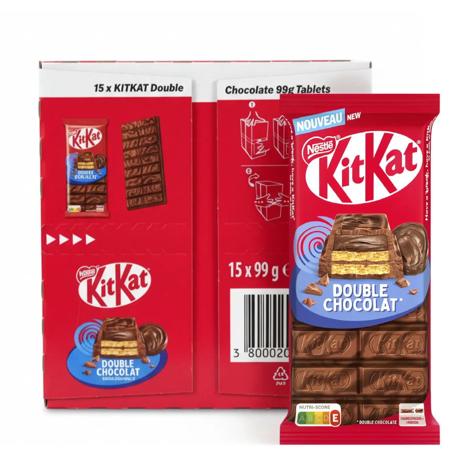 KitKat Double Chocolate Tablet (15x 99g) Hot