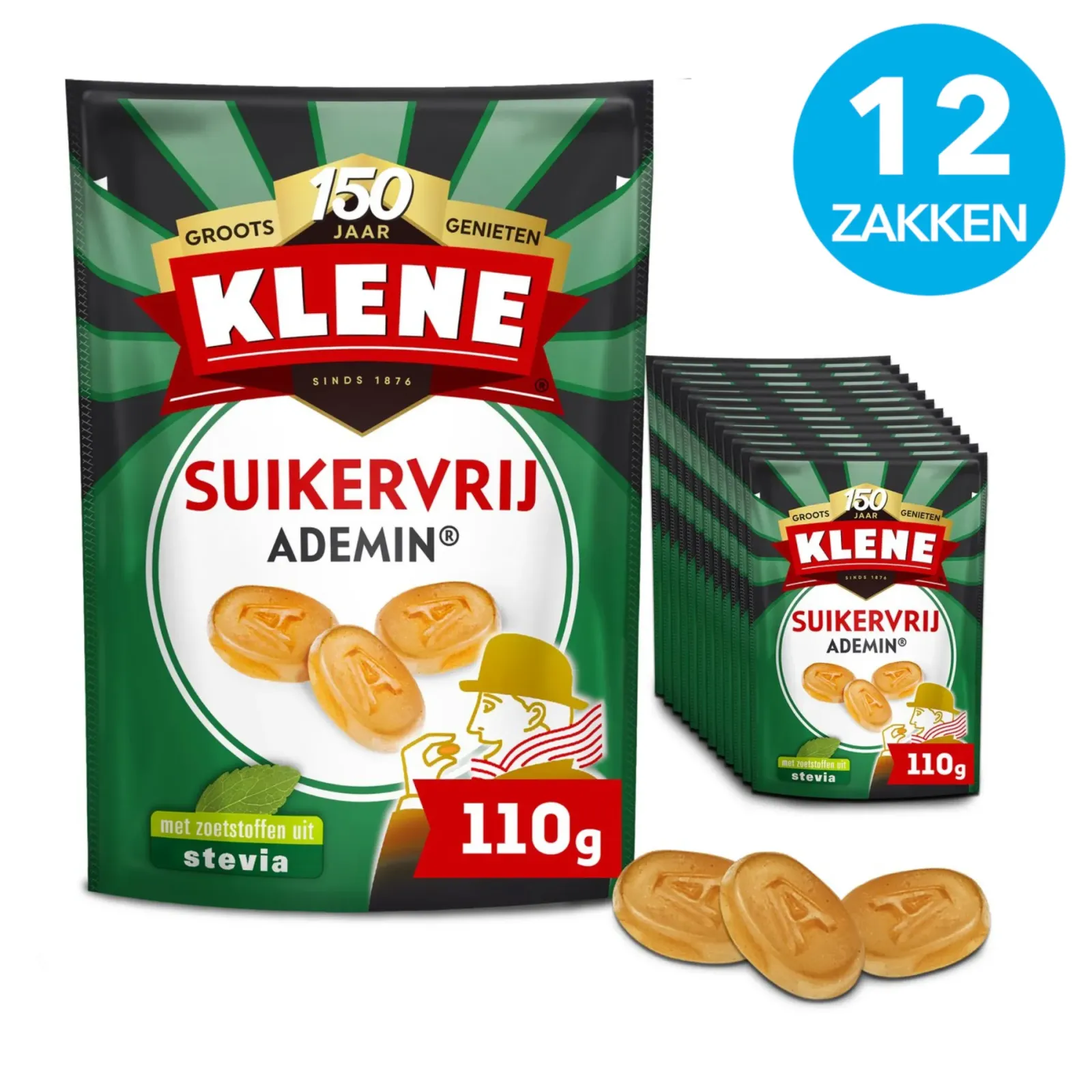 Klene Suikervrij Eucalyptus Honing Ademin (12x110gr) Clearance