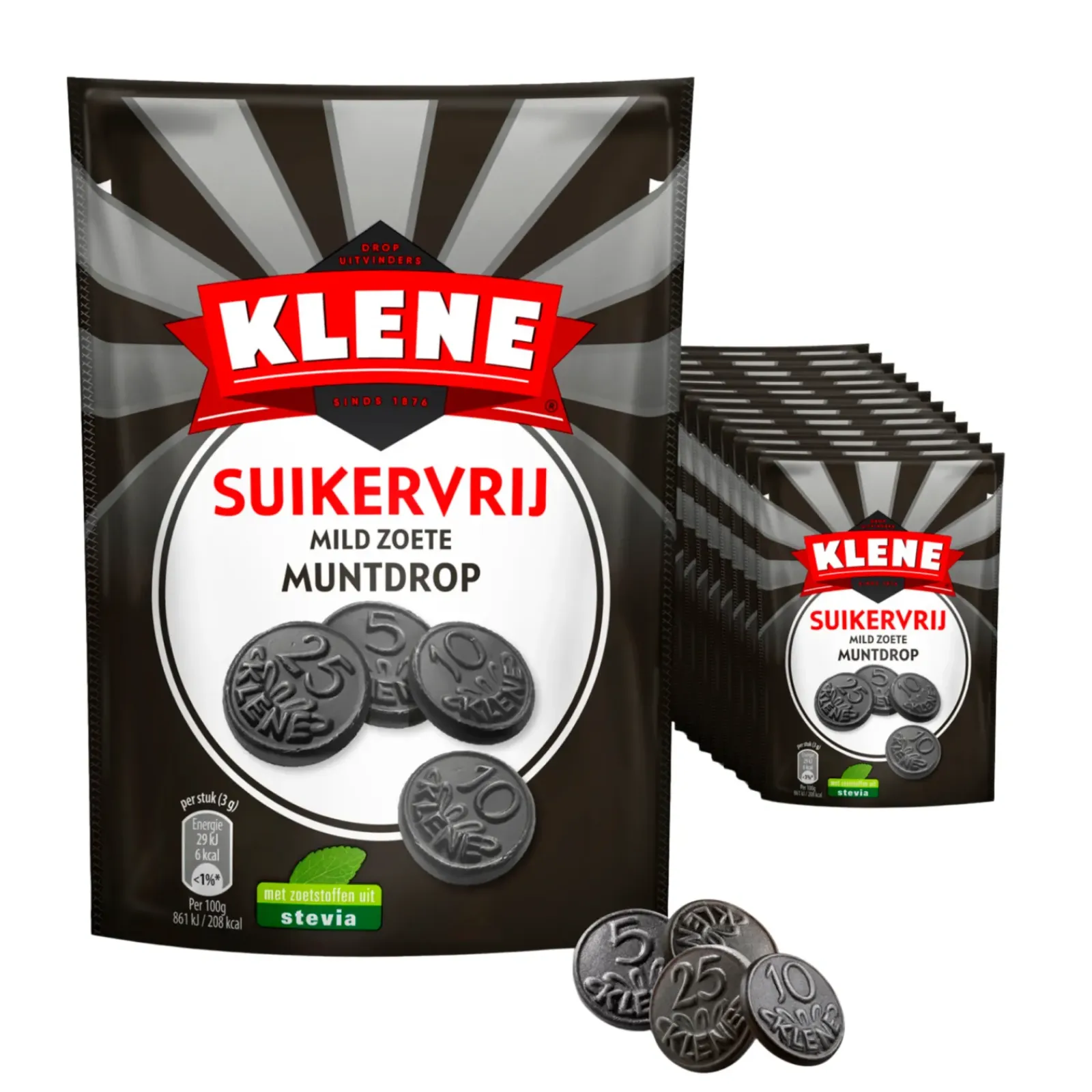 Klene Suikervrij Mild Zoete Muntdrop (12x 100gr) Best