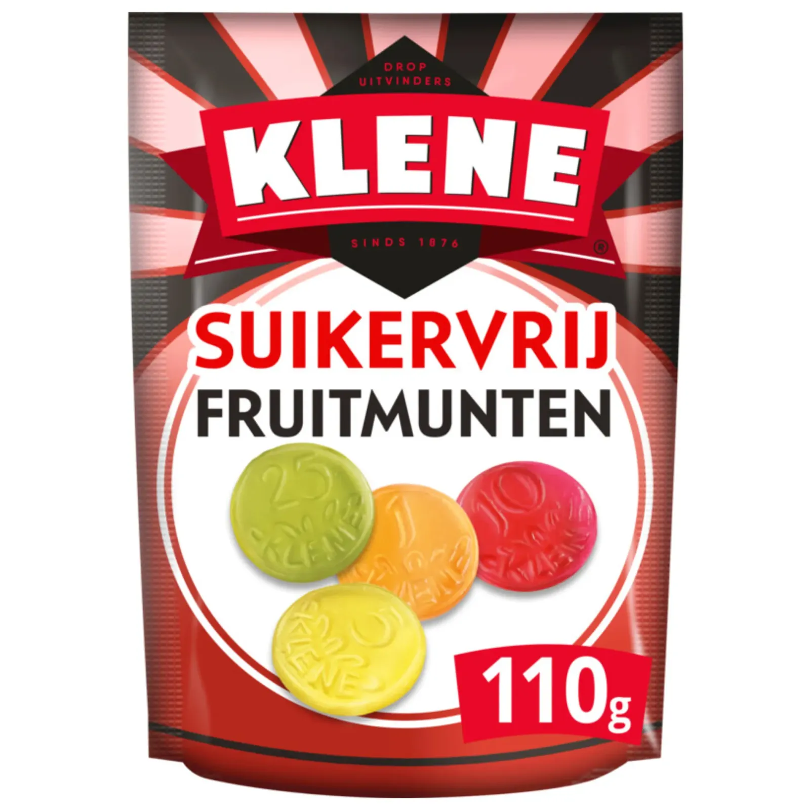 Klene Suikervrij Winegums Fruitmunten (12x 110gr) Outlet