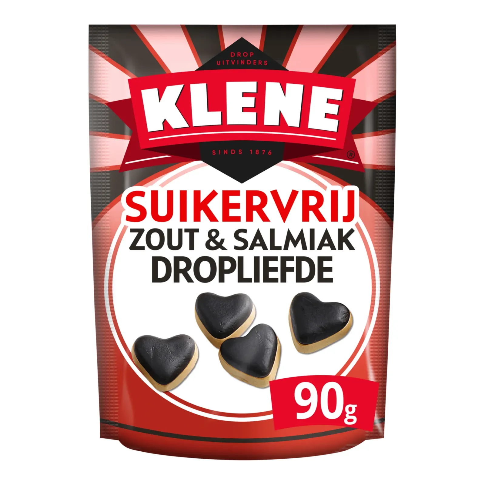 Klene Suikervrij Zout & Salmiak Dropliefde zakje (12x 90gr) Sale