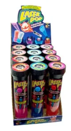 Funny Candy Laser Pop (12 stuks) New