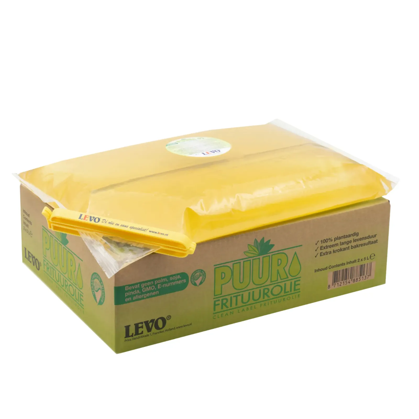 Levo puur frituurolie packzak (2x 5 liter) Hot