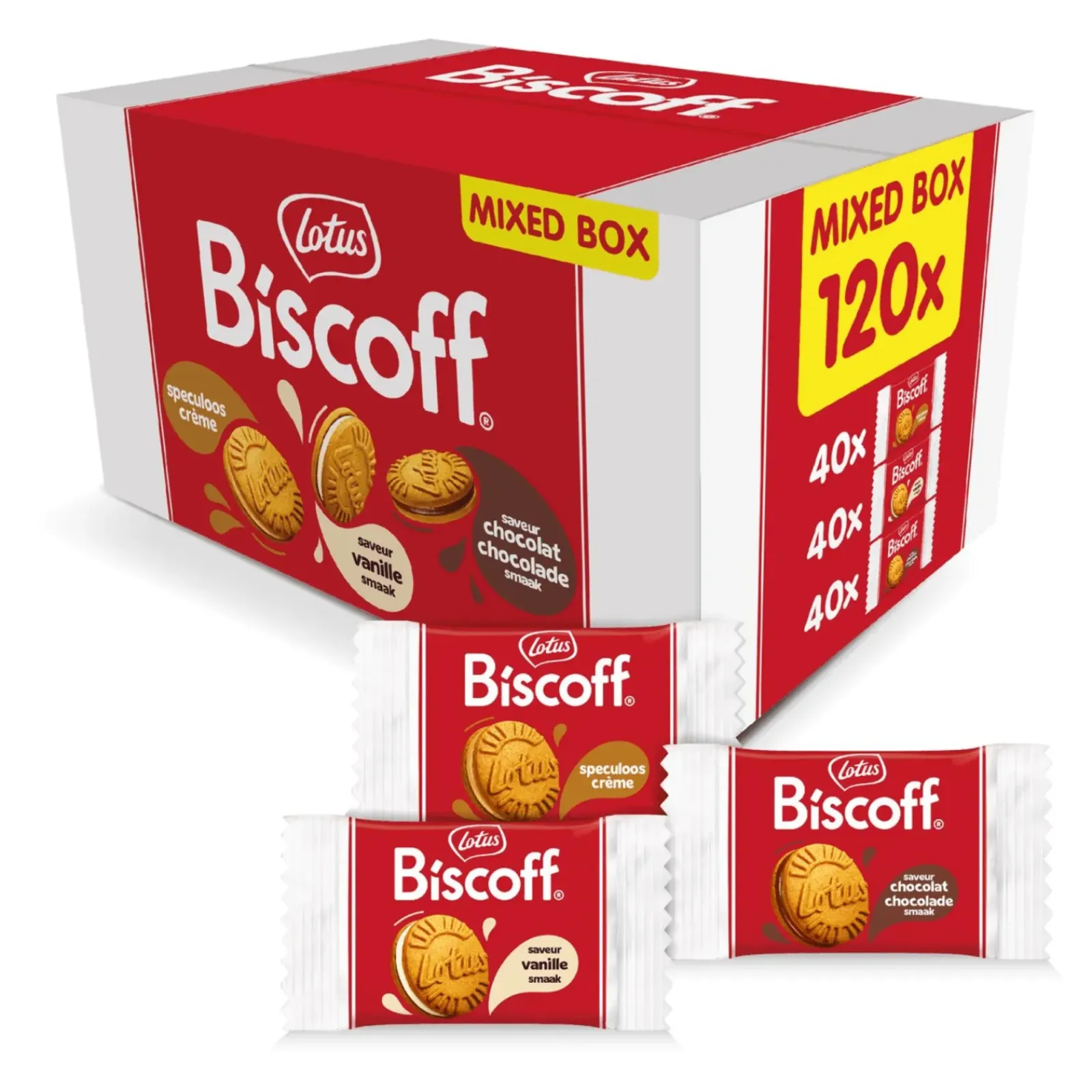 Lotus Biscoff Sandwich Cookie Mixdoos (120 stuks) Discount