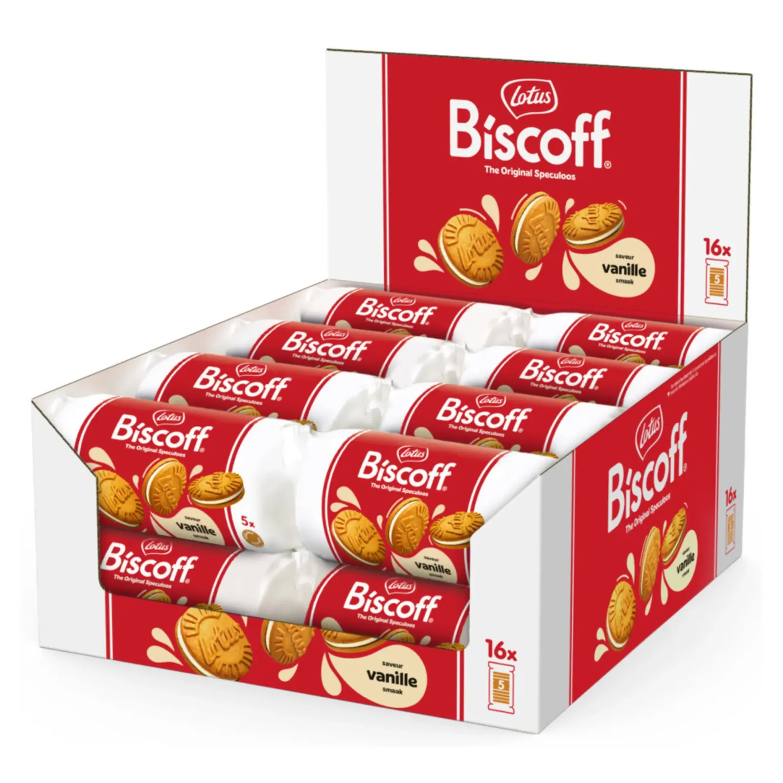 Lotus Biscoff Sandwich Cookie Vanille (16x 50gr) Clearance