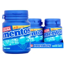 Mentos Kauwgom Breeze Mint Bottle (6x 42 stuks) Hot