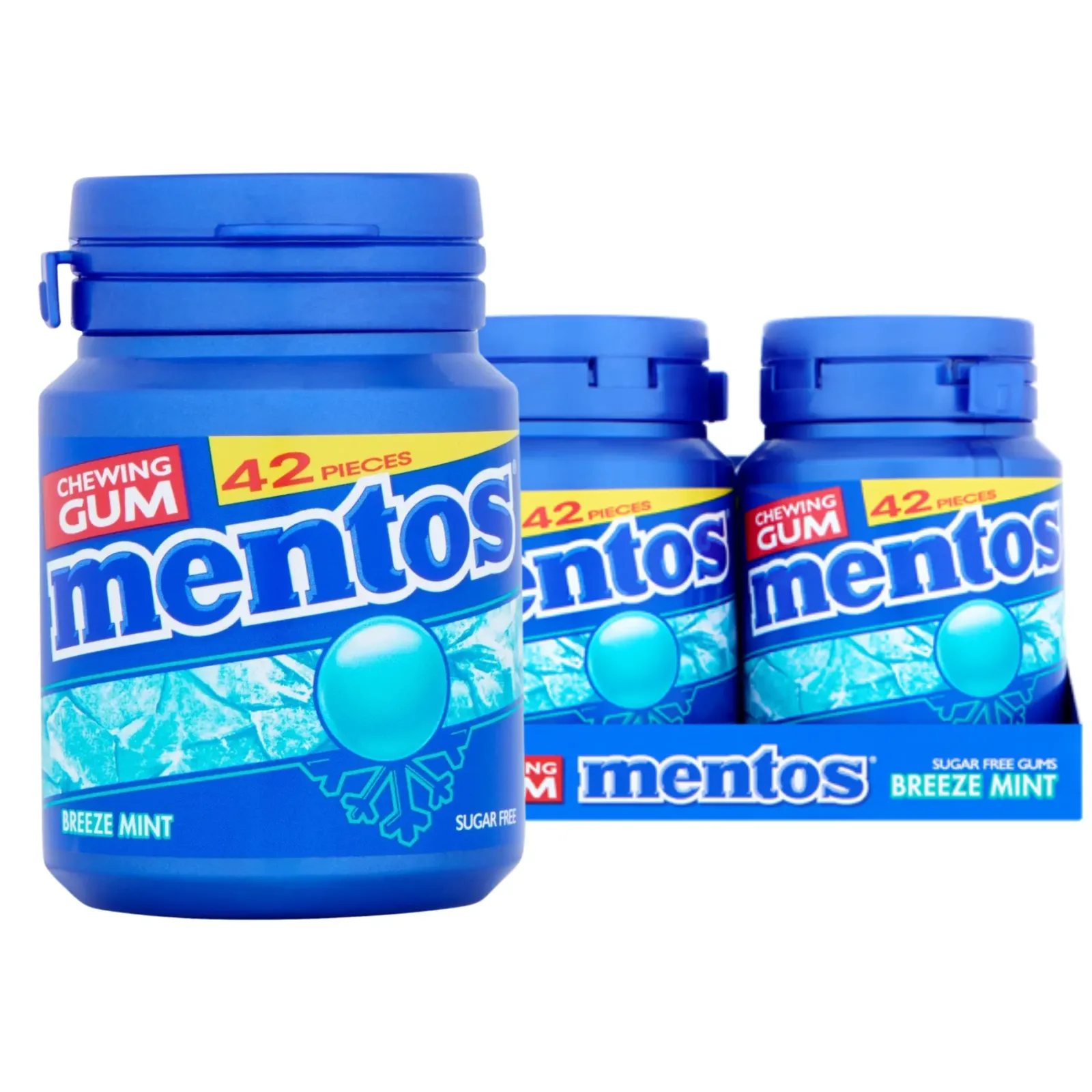 Mentos Kauwgom Breeze Mint Bottle (6x 42 stuks) Hot