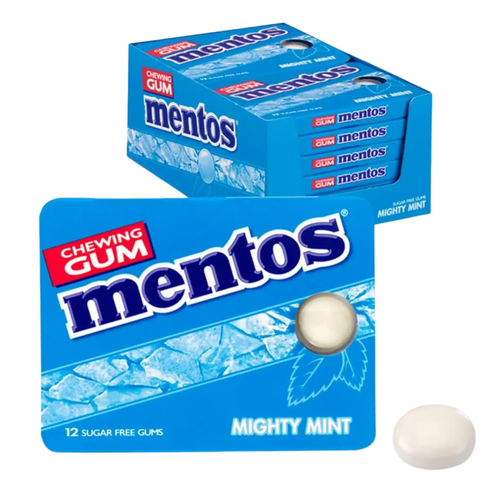 Mentos Kauwgom Mighty Mint Blister (12 stuks) New