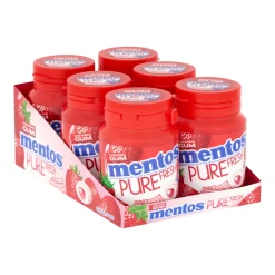 Mentos Kauwgom Pure Fresh Aardbei (6x 30 stuks) Outlet