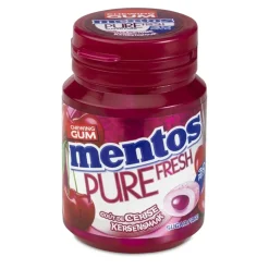 Mentos Kauwgom Pure Fresh Kers Bottle (6x 30 stuks)